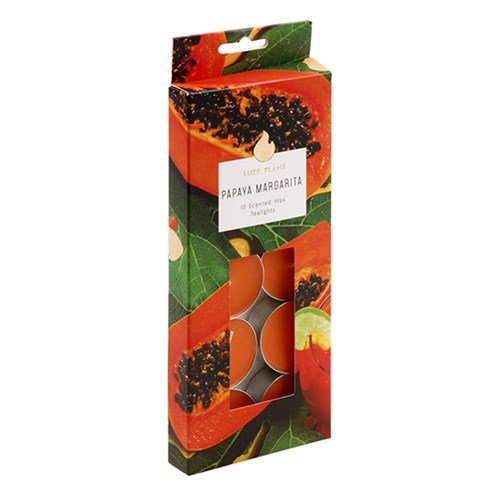 1pack Tealights Scented 4 Hour Pk10 Papaya Margarita
