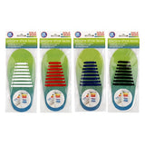 1pc FT Shoe Lace Silicone 16pcs 4 Assorted Colors