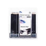 1pack Art Set w Sketch Pad 15Pc W19 FSC Mix Credit
