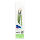 1pack Brush Set Oil Hog Hair/Taklon 5Pc Value Pk#2 W16.2 FSC 100%