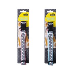 1pc Dog Collar Reflective 2 Assorted Colors Size 2.0cm x 35-55cm