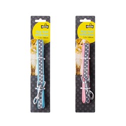 1pc Dog Lead Reflective 2 Assorted Designs Size 1.5cm x 120cm