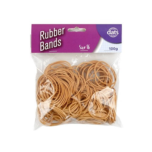 Bands Rubber 100g Brown Size 16 60x1.5mm