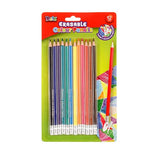 1pack Pencil Colour Erasable With Eraser 12pcs