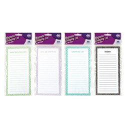 1pack List Shopping Magnetic 60sh 4 Asstd