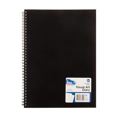 1pc Diary Visual Art PP Black 110gsm A4 120pg Long Spiral