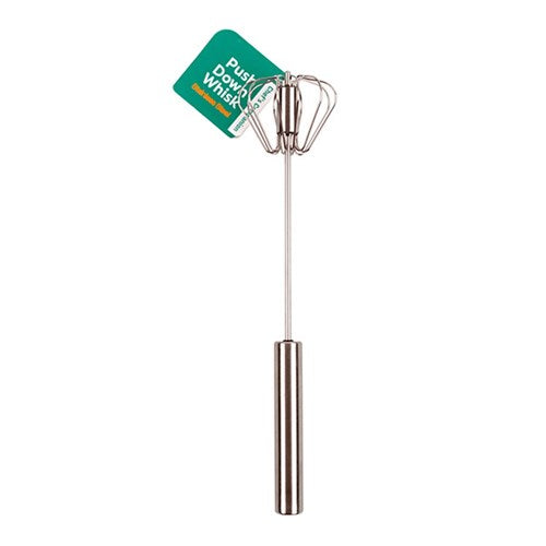 Whisk Stainless Steel Push Down 25cm