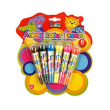 1pack Stamp Roller Kids Animal w Felt Tip Colour Markers 6pcs