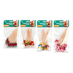 Cocktail Picks 18 Pack 12cm Assorted Designs