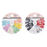 1pack Hair Clips 12pk 4.2cm 2 Assorted Designs
