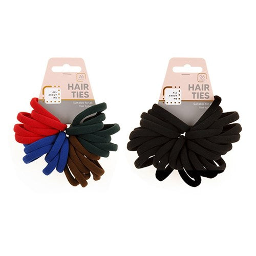 1pack Hair Ties 26pcs 2 Asstd Cols 5.5 cm