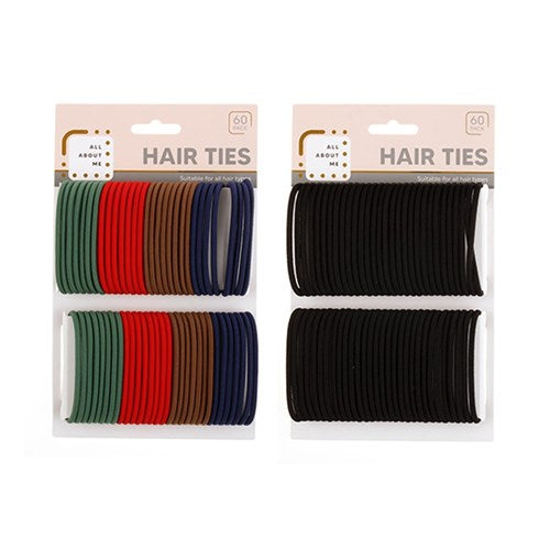 1 Pack Hair Ties 60pk Assorted Colors 7.5cm