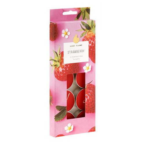1pack Tealights Scented 4 Hour Pk10 Strawberry