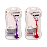 1pc Shaver Quad 2pc Set 1 Shaver and 1 Refill Assorted Colors