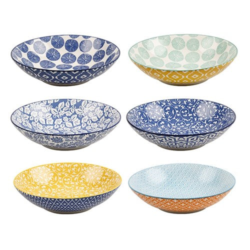 1pc Ceramic Bowl 22.9x22.9x5.7cm 6 Designs
