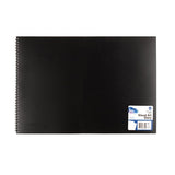 Diary Visual Art PP Black 110gsm A3 120pg Short Spiral