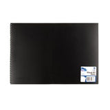 Diary Visual Art PP Black 110gsm A3 120pg Short Spiral