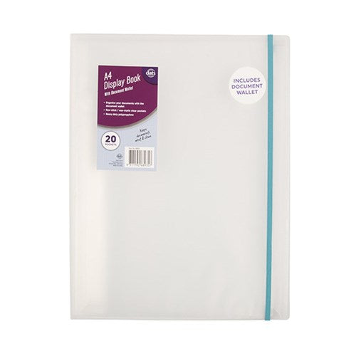 Display Book A4 20 Pockets w Document Wallet