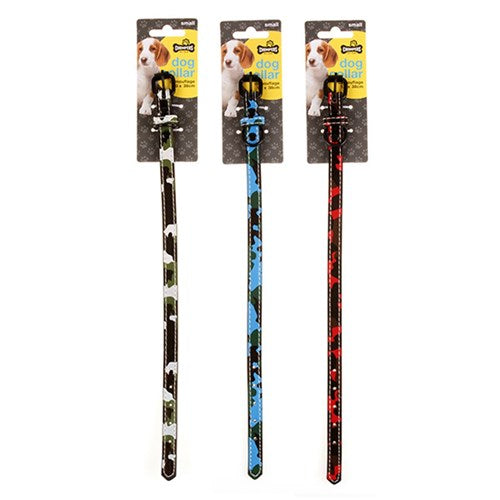 1pc Collar Dog Camouflage Print Small 1.5x38cm 3 Assorted Designs