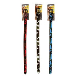 1pc Collar Dog Camouflage Print Large 2.5x52cm 3 Assorted Colors