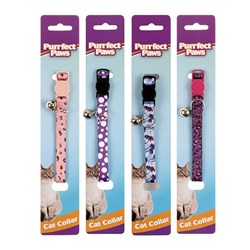 1pc Collar Cat w Bell 30cm 4 Assorted Colors
