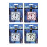 1pc Travel Alarm Clock 4 Assorted Colors