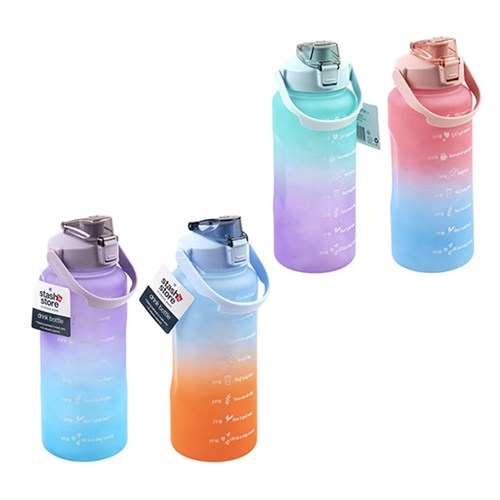 1pc Drink Bottle with Motivation 2000ml 2L