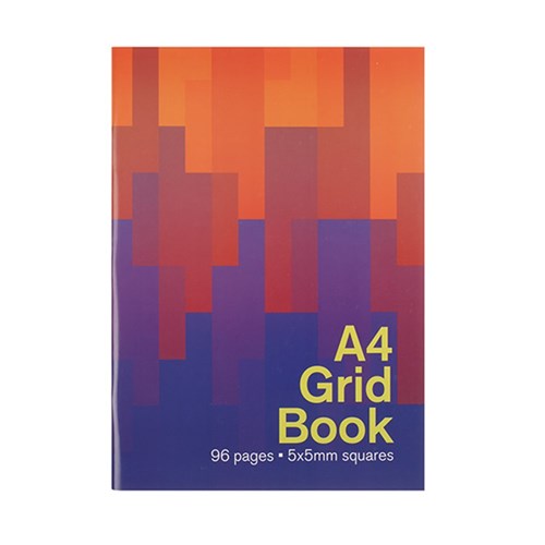 Book Grid A4 5mm Ruled 96pg 210x297mm P7.1 FSC Mix Credit