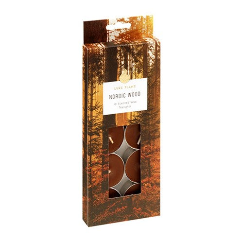 1pack Tealights Scented 4 Hour Pk10 Nordic Wood