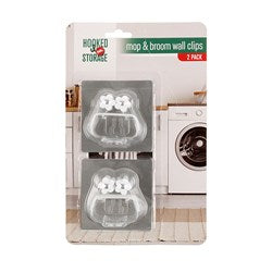 Multiple Function Broom Mop Holder 2pk