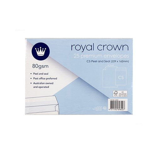 1pack Envelope White Pocket P&S 80gsm C5 25Pcs P7.6 FSC Mix Credit