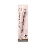 Cosmetic Brow Pencil w Sharpener & Brush Brown