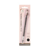 Cosmetic Brow Pencil w Sharpener & Brush Black