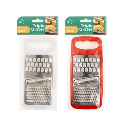 1pc Triple Function Grater 19cm Assorted Colours