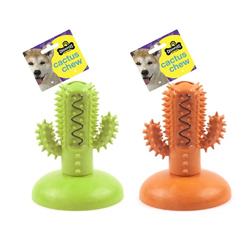 1pc Dog Toy Cactus 10.5x14cm TPR 2 Assorted Colors
