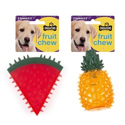 1pc Dog Toy Pineapple/Watermelon Chew Squeaky TPR 2 Assorted Designs