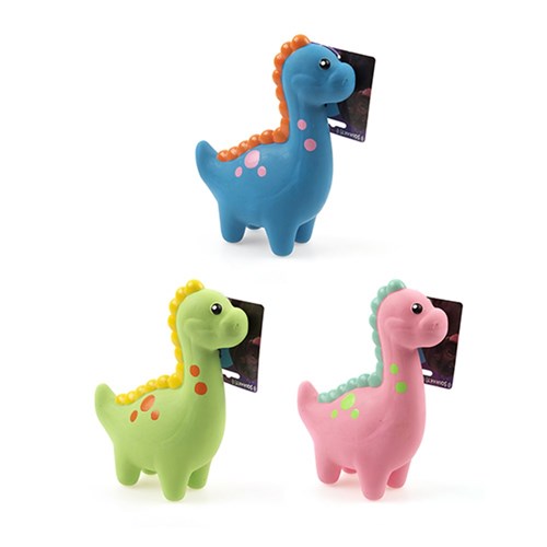 1pc Dog Toy Dinosaur 22cm Squeaky 3 Assorted Colors
