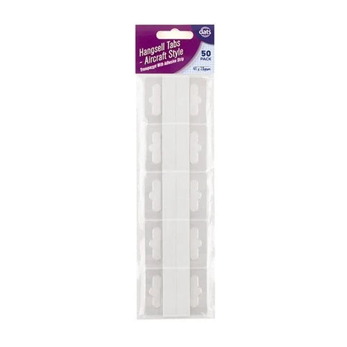 1pack Tab Hangsell Self Adhesive 41x28mm Aircraft Style 50pcs