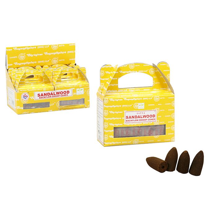1pc Satya Backflow Dhoop Cones - Sandalwood