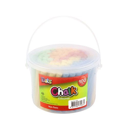 Chalk Coloured 100pcs in Bucket