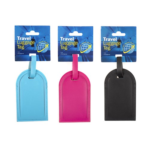 Luggage Tag PVC w Clip Strip
