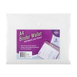 1pack Document Wallet Binder A4 with Velcro Closure 3pcs Clear