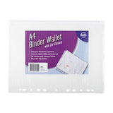 Document Wallet Binder A4 Wallet 1pk Clear