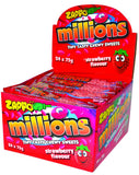 1 Pack Zappo Millions Tiny Strawberry Chews 75g