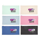1pc Pencil Case Name 1 Zip PVC 330x165mm Assorted Colors w SRT