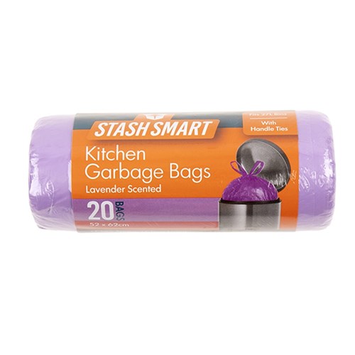 Garbage Bags Scented Lavender HDPE 27L Pk20 52x62cm