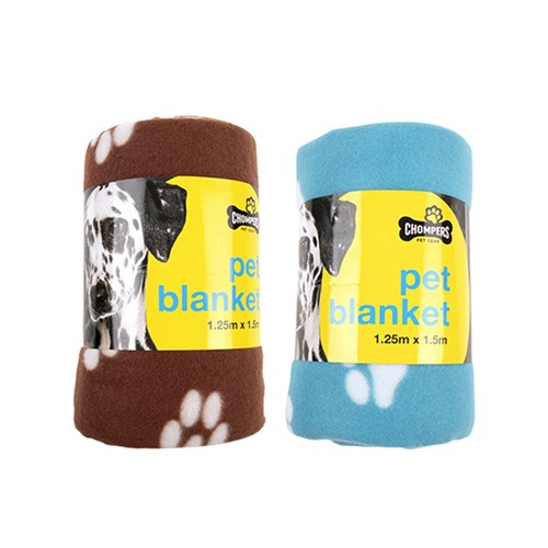 1pc Blanket Pet Printed 150x125cm 2 Asstd Designs