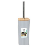 Oasis SS PP w Bamboo Toilet Brush Holder Dusty Grey 35cm