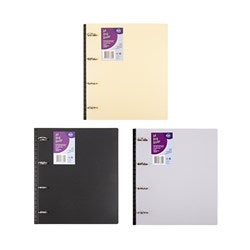 1pc Binder 4 Ring Premium A4 PP Cover 3 Assorted Colors