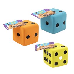 1pc Dog Toy Dice 10cm Squeaky 3 Assorted Colors